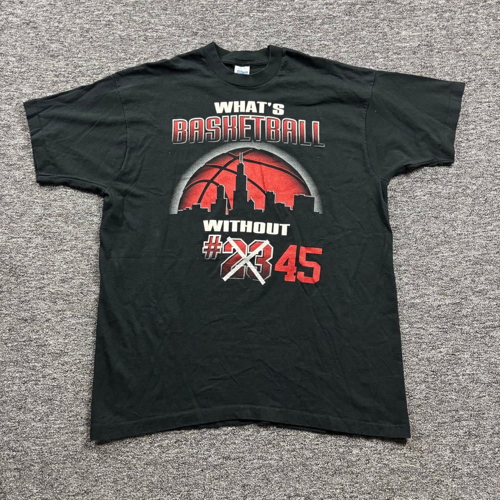 Vintage 1995 Salem Sportswear Michael Jordan‎ Graphic Black T-Shirt Size XL